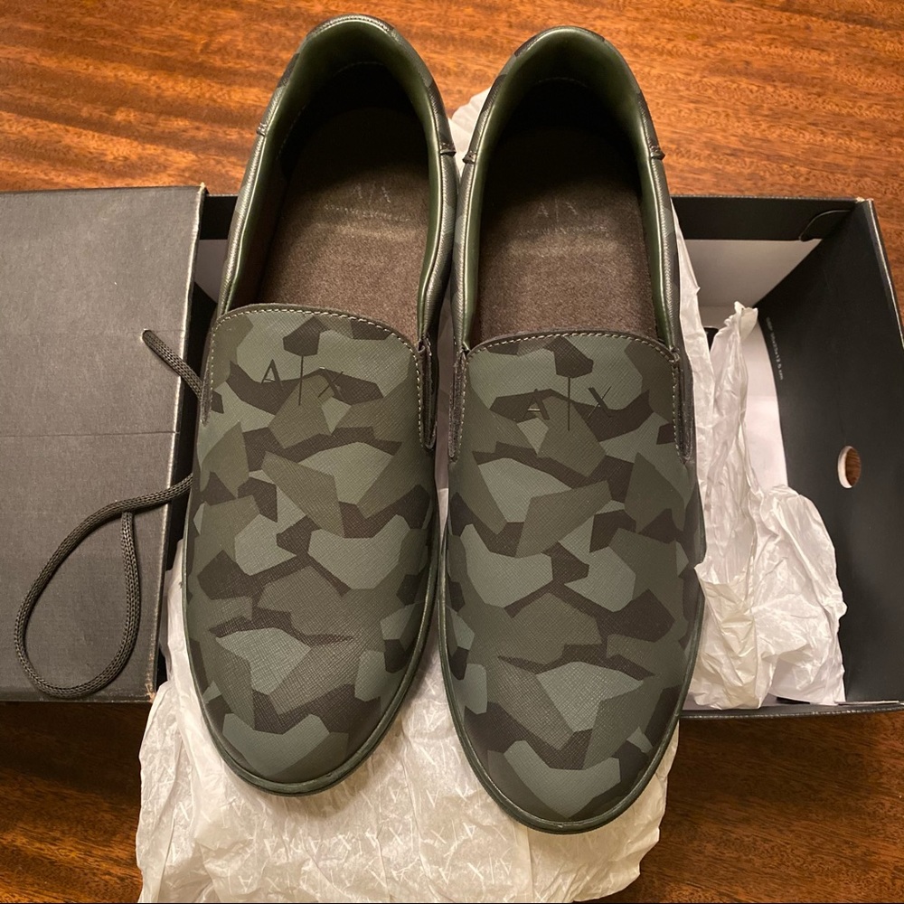 Brand New Armani Camouflage Slip-on Sneakers